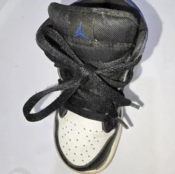 Nike Air Jordan 1 Mid TD Blue White Black Baby Toddler Shoes 640735-140 Size 7 - Picture 9 of 11